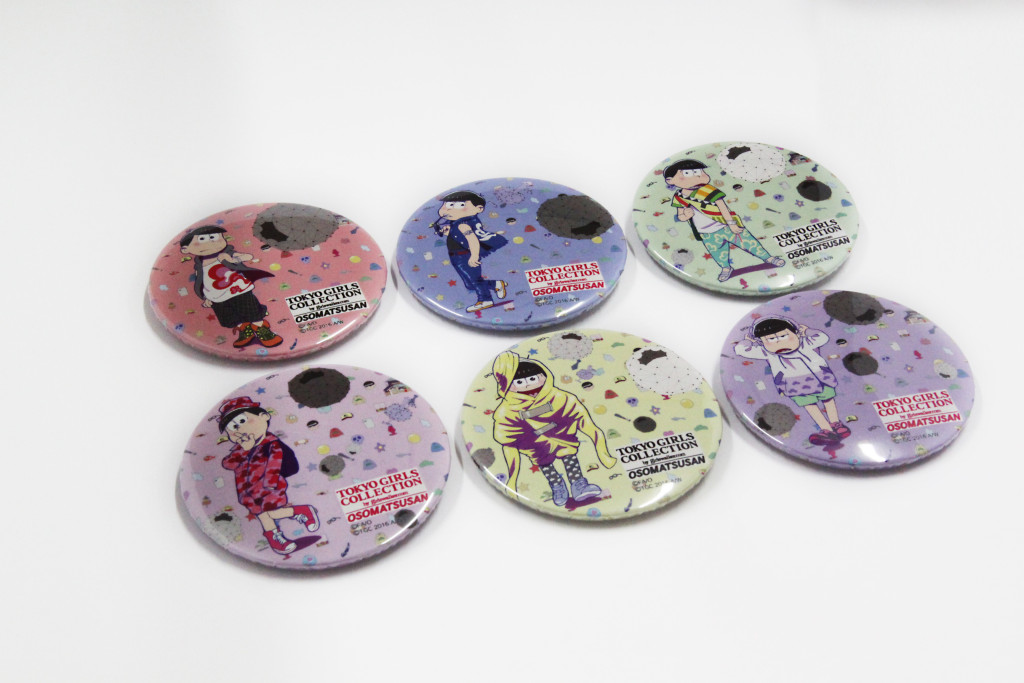 「おそ松さん」×「東京ガールズコレクション」コラボ缶バッジ・アクリルキーホルダー 提案事例 オリジナルグッズのダイキ