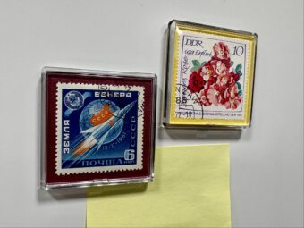 切手グッズ/ハメパチ正方形マグネット・ハメパチ定規 -1